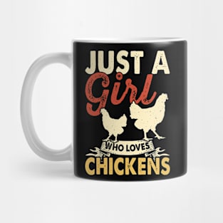 Just A Girl Who Loves Chickens T Shirt For Women T-Shirt Mug